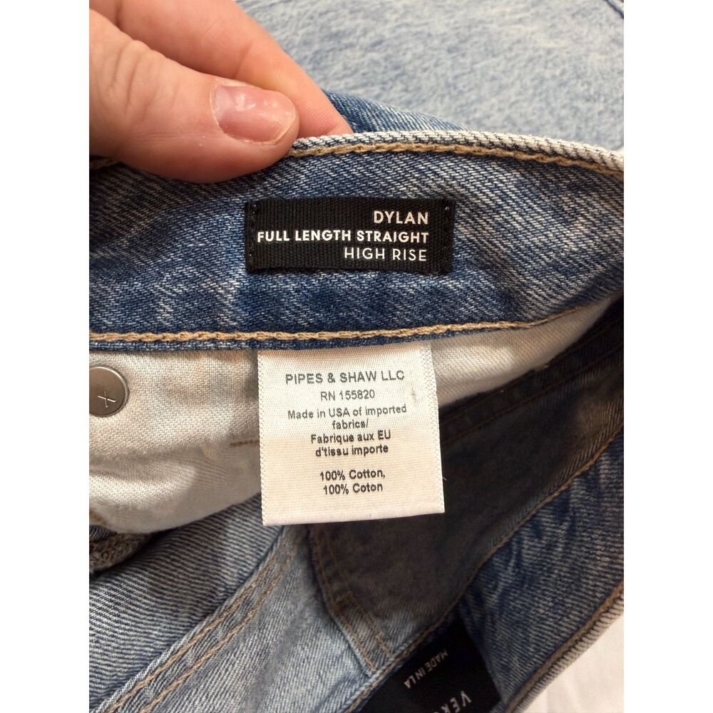 Veronica Beard Dylan High Rise Full Length Straight Jeans Pebble Stone Size 28 - Picture 7 of 14